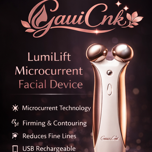 GauiCnk™ LumiLift Microcurrent Facial Device – Firming Contouring Skin Tightening Tool