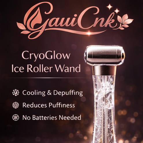 GauiCnk™ CryoGlow Ice Roller Wand – Cooling Depuffing Skin Refresh Tool